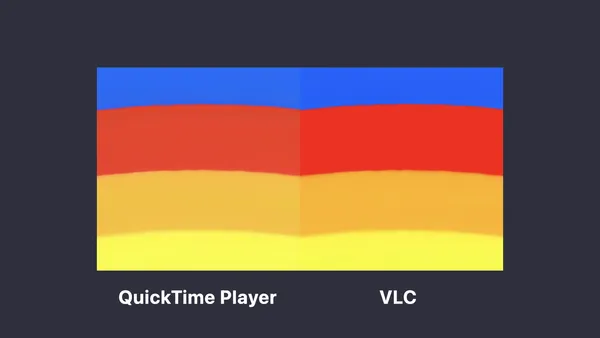 比較2. QuickTime Player（左）／VLC（右）